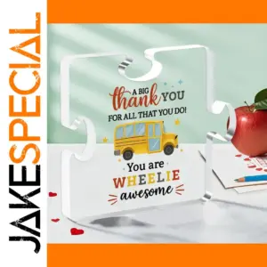 Colorful School Bus Appreciation Acrylic Ornament