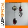 Vintage-Inspired Red Stone Drop Earrings