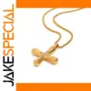 Women's Stainless Steel Cross Necklace with Zircon