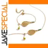 Stainless Steel Tennis Racket Jewelry Set