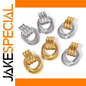 Stainless Steel Geometric Hoop Earrings