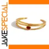 Stainless Steel Multi-Layer Gold-Finish Cuff Bracelet