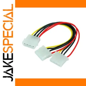 20cm 4-Pin Molex Power Splitter Cable