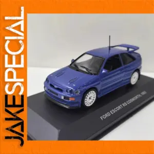 Vibrant Blue Ford Escort RS 1992 Diecast Model