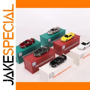 1/64 Scale Nissan Silvia Model Set with Containers