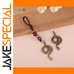 Vintage Brass Snake Hook Keychain for Style