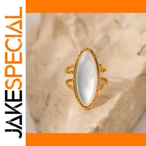 Vintage Oval Shell Ring - Stainless Steel Edg