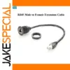 0.3M Black RJ45 Extension Cable for Networking