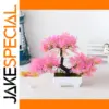 Vibrant Artificial Pink Bonsai Tree Decor