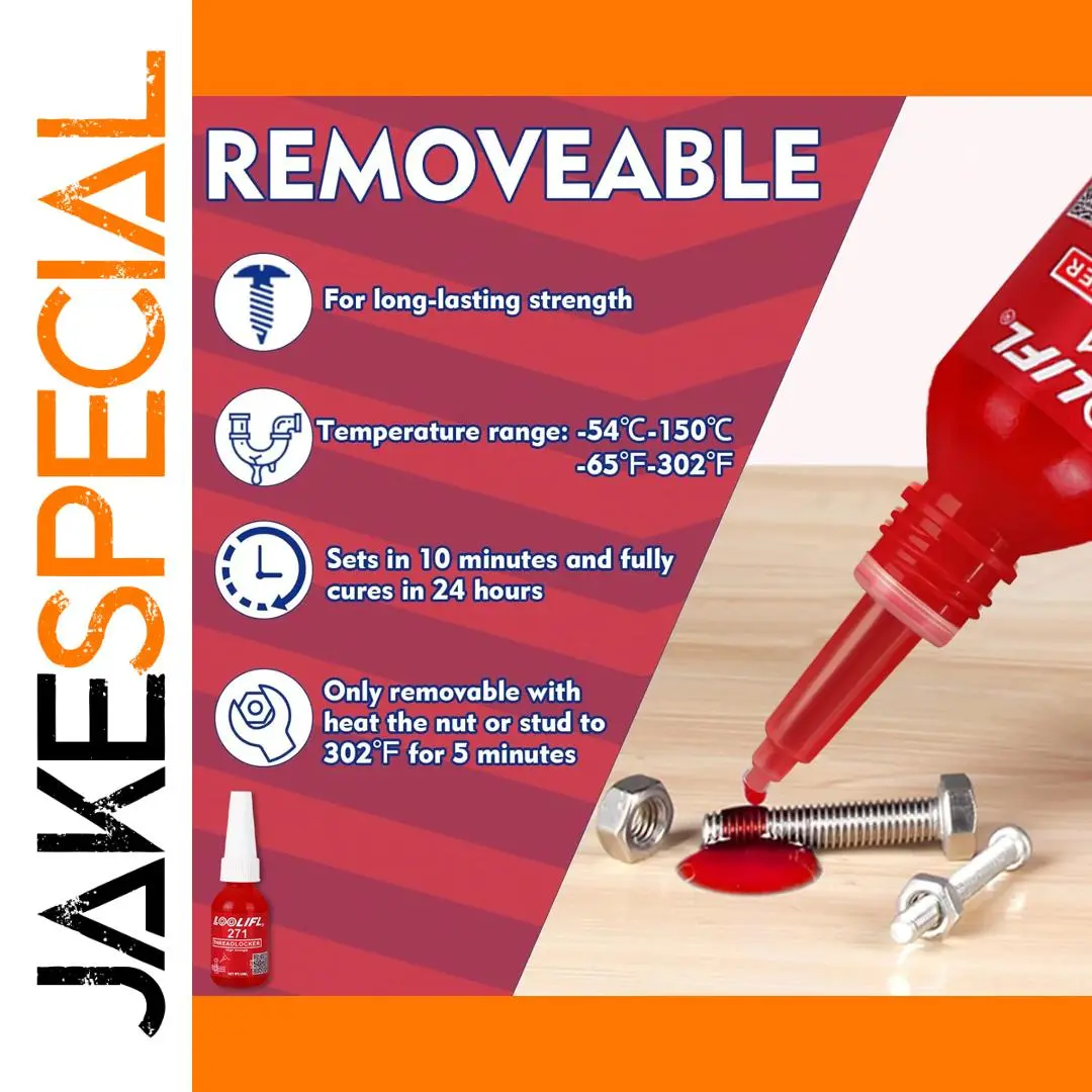 High-Strength Red Threadlocker Adhesive 10ml 1 High-Strength Red Threadlocker Adhesive 10ml