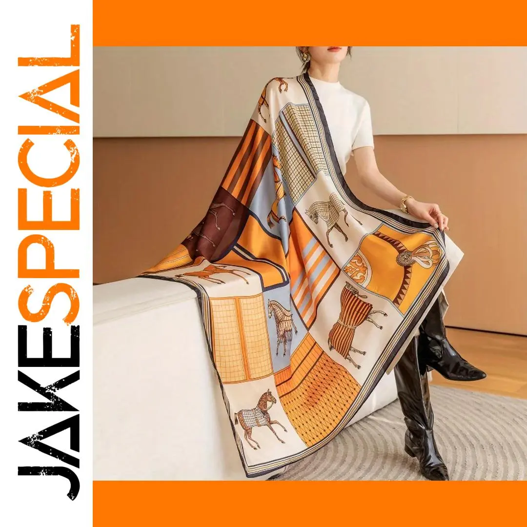 Wildlife-Inspired Silk Scarf for Women 1 Wildlife-Inspired Silk Scarf for Women