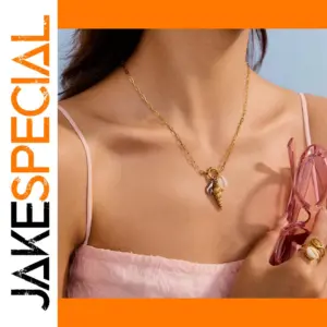 Stainless Steel Conch Pendant Necklace