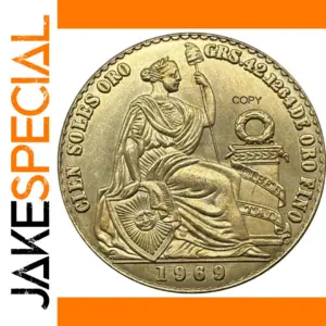 Vintage 1969 Lima 100 Soles Oro Libertad Replica