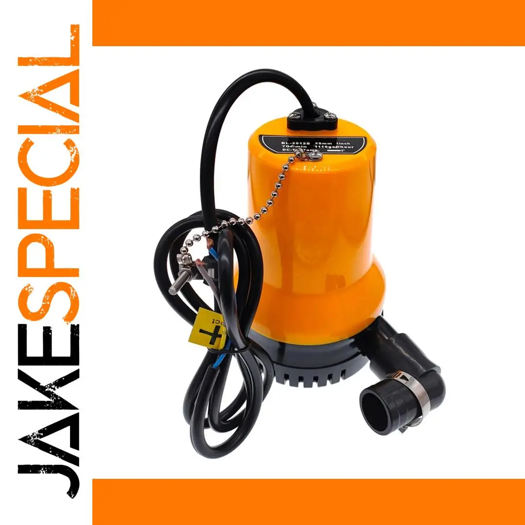 Bright Orange 12V Submersible Water Pump 1 Bright Orange 12V Submersible Water Pump