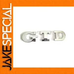 GTD Car Badge with Chrome Finish