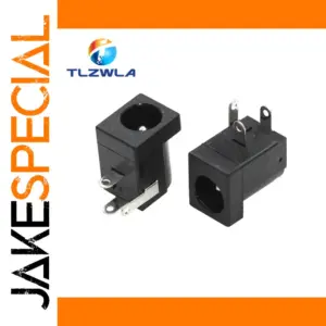 Set of 10 Black DC Power Jack Sockets 5.5x2.1mm