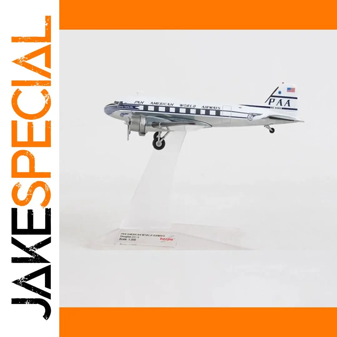 Diecast Douglas DC-3 Model 1:200 Scale 1 Diecast Douglas DC-3 Model 1:200 Scale