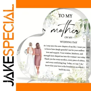 Heart-Shaped Wedding Gift Ornament for Mother of Bride