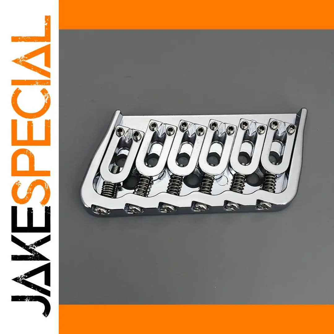 Six-String Multi-Scale Guitar Bridge Chrome Finish 1 Six-String Multi-Scale Guitar Bridge Chrome Finish