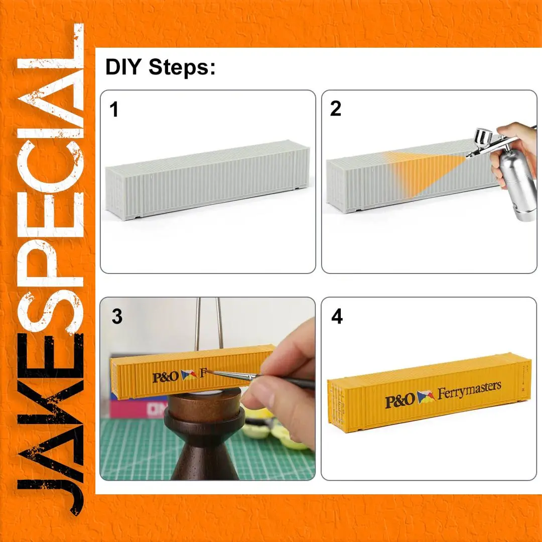 N Scale 48-ft Cargo Container Set (9pcs) 1 N Scale 48-ft Cargo Container Set (9pcs)