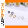 Stainless Steel Star of David Earrings