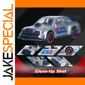 Silver and Red 1:64 Diecast Racing Car Model
