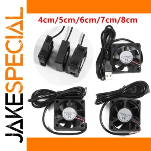 USB Cooling Fan 40-80mm, 5V, Dual Bearings