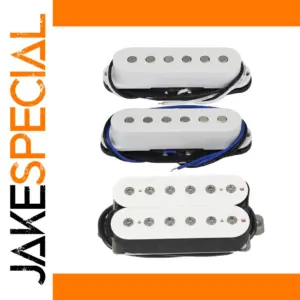 White SSH Guitar Pickup Set with Alnico 5 Magents