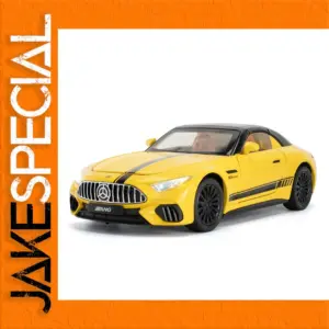Vibrant Yellow Mercedes-Benz SL63 Diecast Model