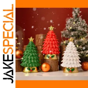 Festive Resin Christmas Tree with LED Lights