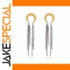Moon Tassel Earrings for Women in Stainless Steel