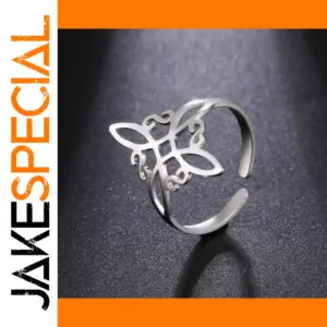 Elegant Adjustable Witch Knot Ring for Women