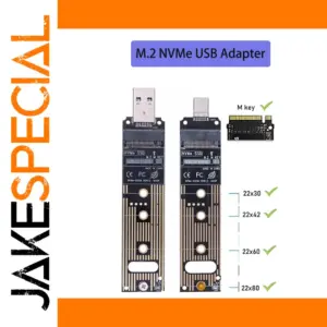 NVMe M.2 SSD to USB Adapter with USB-C & A