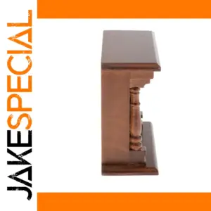 Miniature Walnut Wood Fireplace for Dollhouses