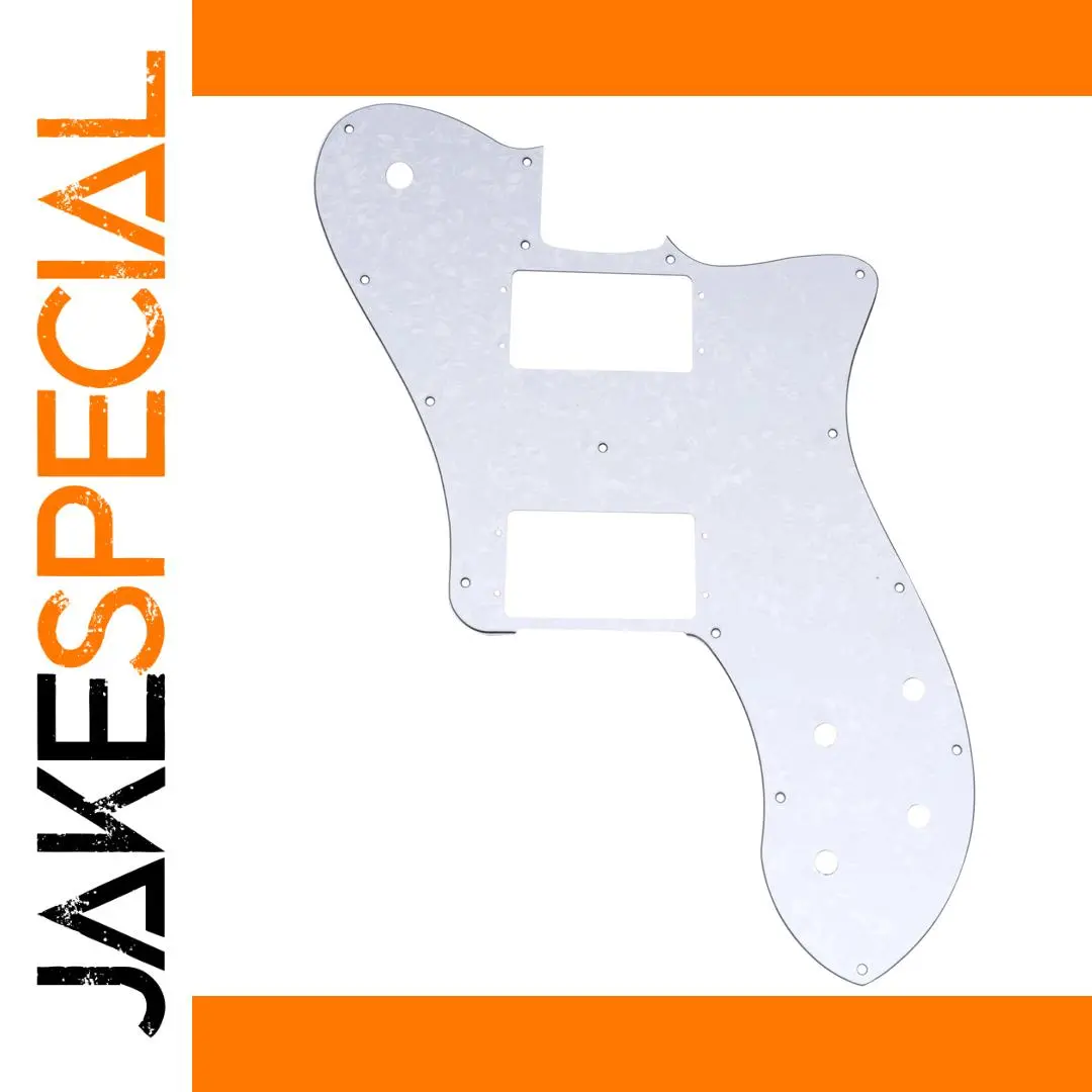White Pickguard for Fender Tele Deluxe Models 1 White Pickguard for Fender Tele Deluxe Models