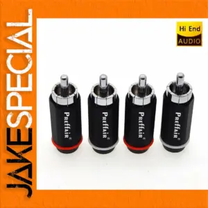 Premium Gold/Rhodium RCA Connector Set for Audio/Video