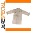Miniature Men's Trench Coat for 12-Inch Action Figures