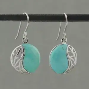 Geometric Drop Earrings with Green Stone 3 73010a82a15044929d3435d7 upscaled