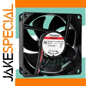 80mm x 80mm x 25mm Black Cooling Fan for Electronics