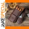 Vintage Genuine Leather Cigar Holder for Men
