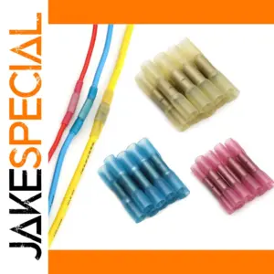 50-Pack Heat Shrink Butt Connectors for Wiring