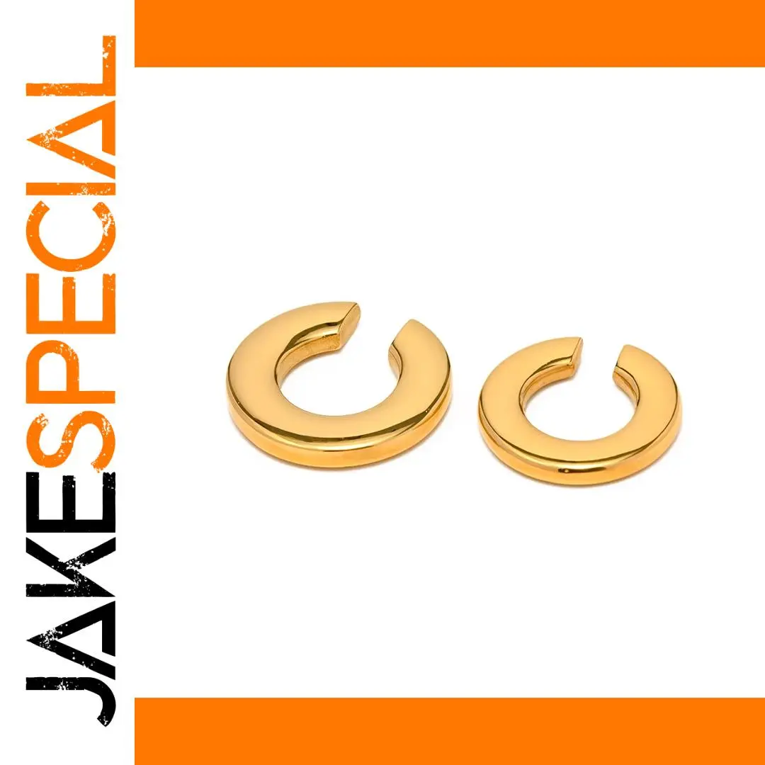 Gold Stainless Steel Clip Earrings Model JDE2302102 1 Gold Stainless Steel Clip Earrings Model JDE2302102