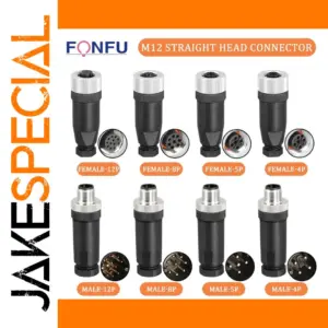 Waterproof M12 Sensor Connectors Set with Pins