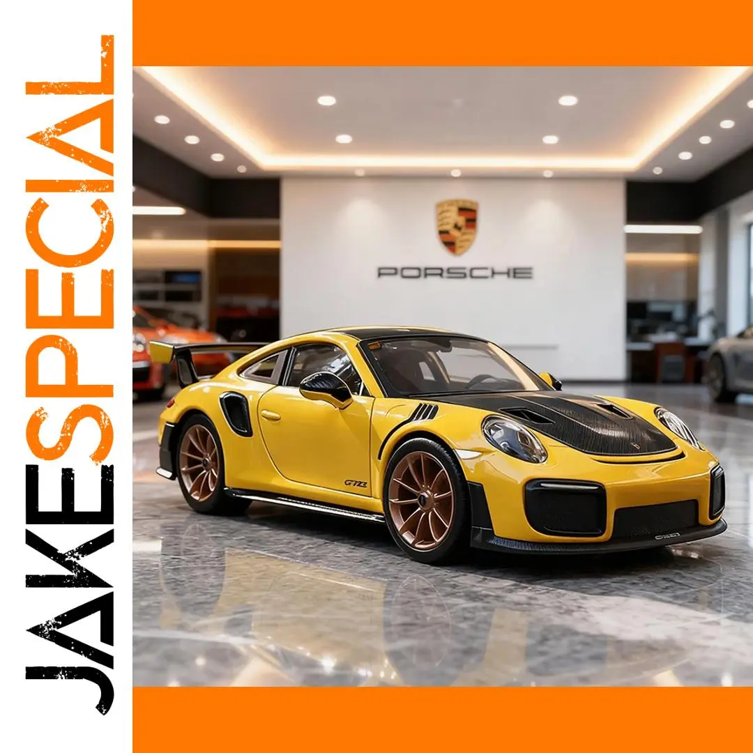 Vibrant Yellow Porsche 911 GT2 RS Model Car 1 Vibrant Yellow Porsche 911 GT2 RS Model Car