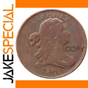 Vintage 1808 Draped Bust Copper Coin Replica