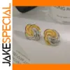 Stainless Steel Spiral Stud Earrings