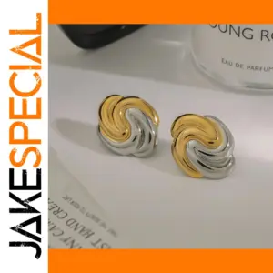 Stainless Steel Spiral Stud Earrings