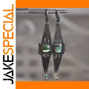 Vintage Silver Geometric Earrings for Women