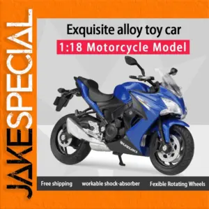 Vibrant Blue Suzuki GSX-S1000F Diecast Model