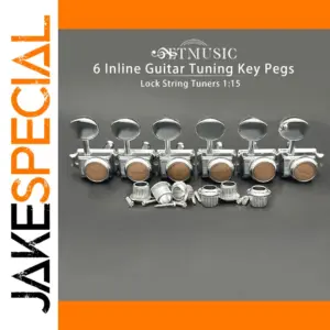 Vintage Chrome Guitar Tuners Set for 6-in-line Headstocks
